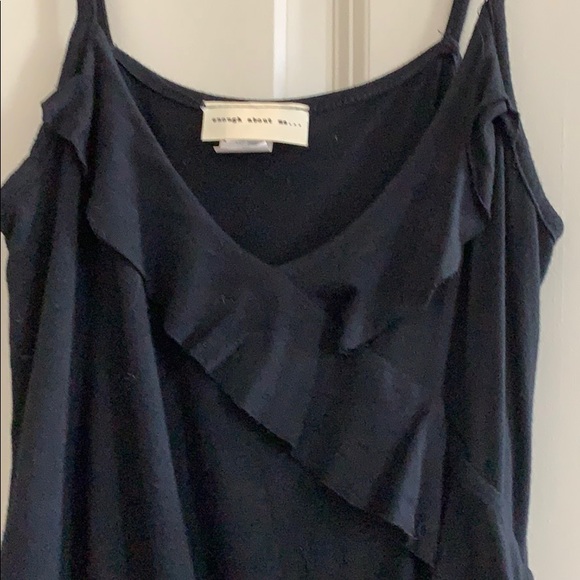 Enough About Me Black Ruffle front short Romper S - Picture 2 of 4